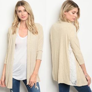 3 PACK | OATMEAL LACE CARDIGAN